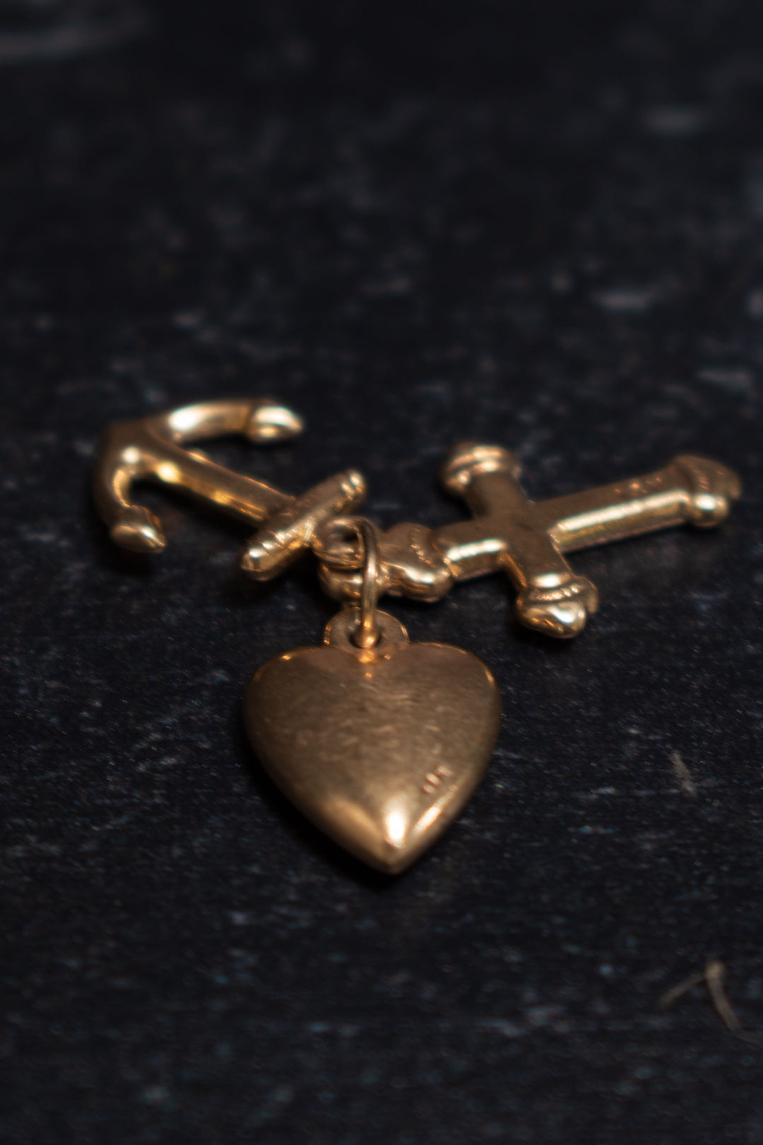 Charm - 14k Gold Love-Hope-Faith