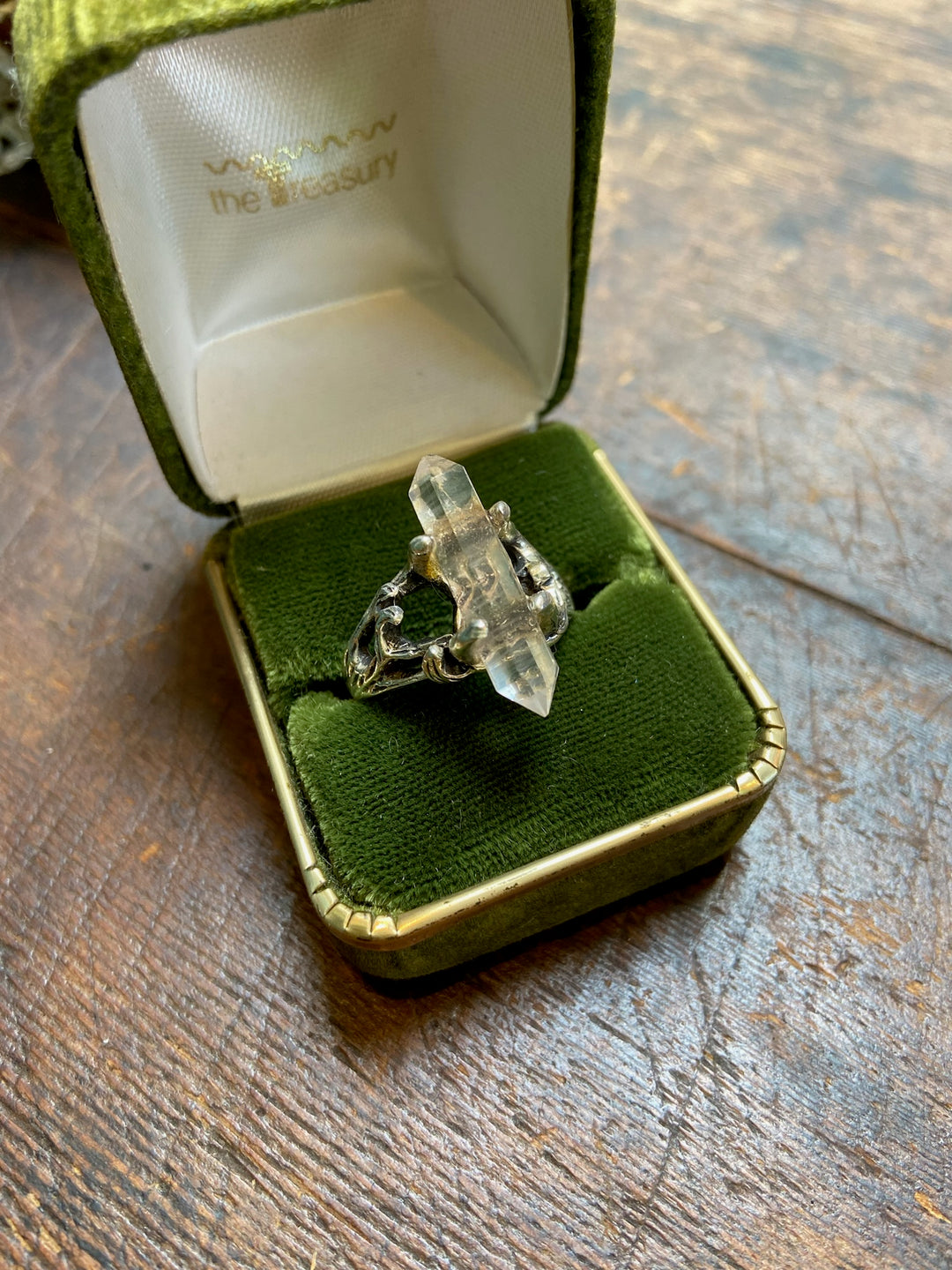 Ring - Sterling Silver Natural Crystal Point Ring
