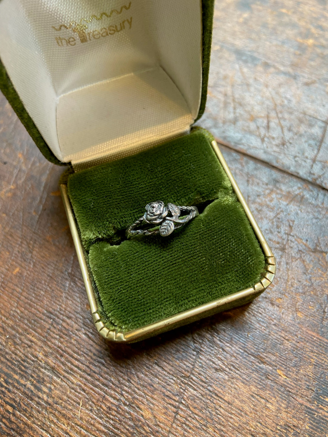 Ring - Sterling Silver Rose Stem