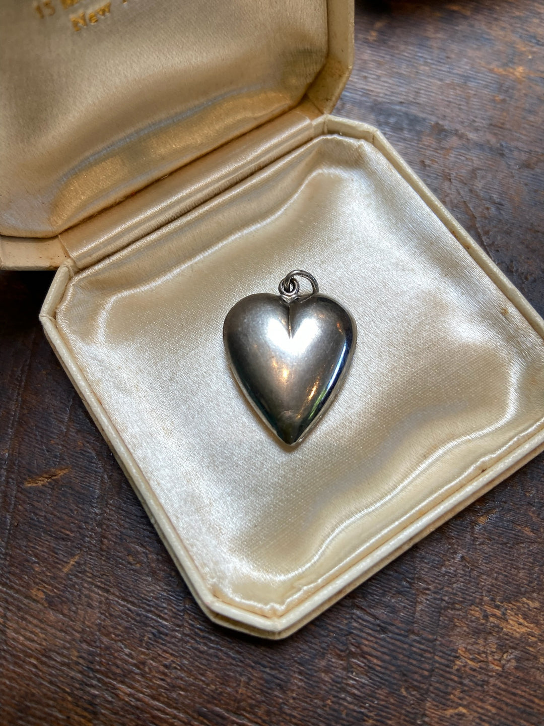 Charm - Sterling Silver Puffy Heart