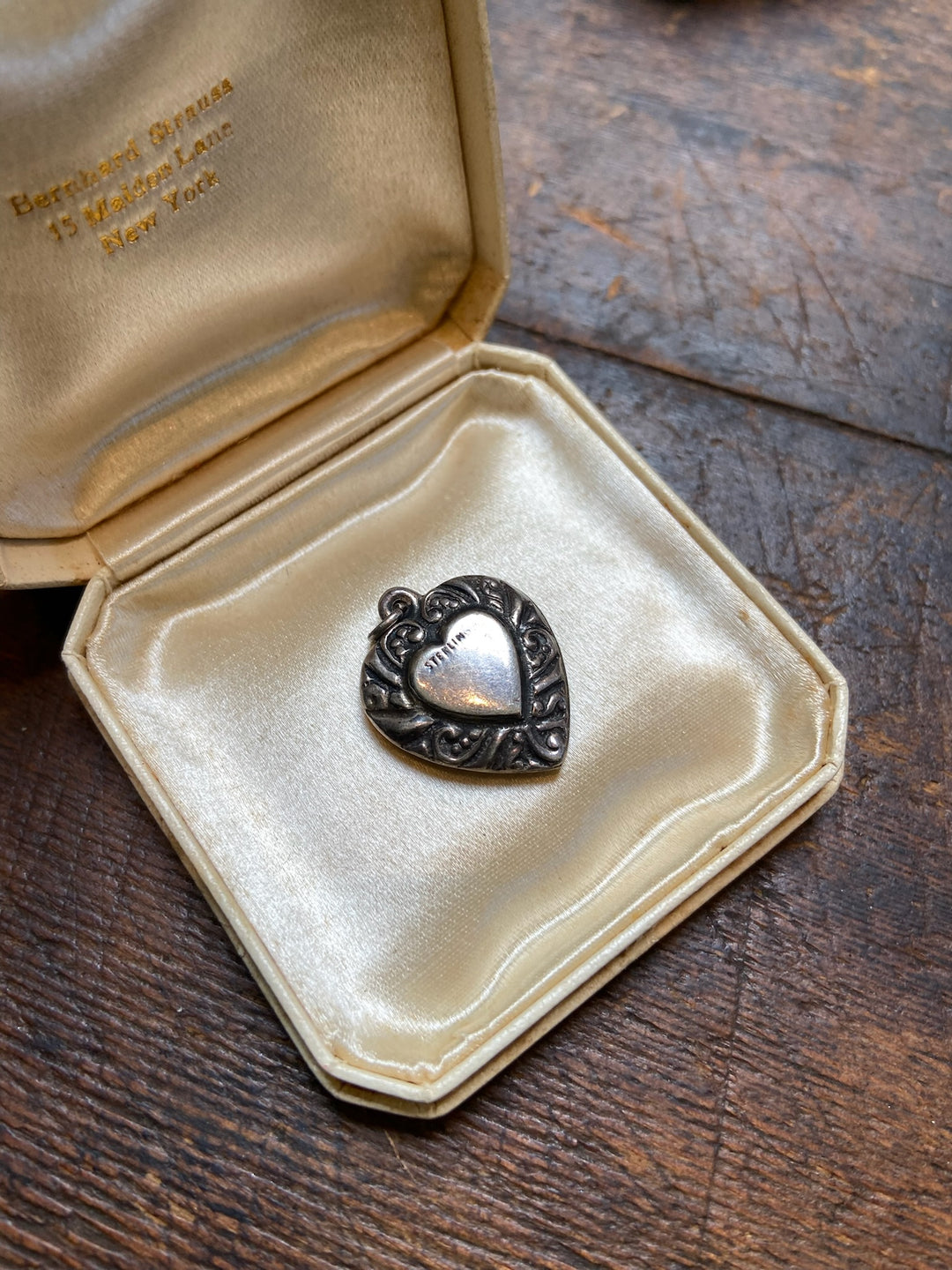 Charm - Sterling Silver Repousse Puffy Heart