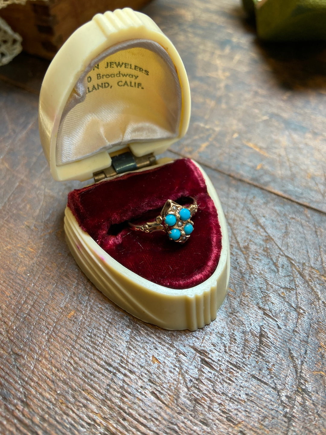 Ring - Antique 9k Victorian Turquoise