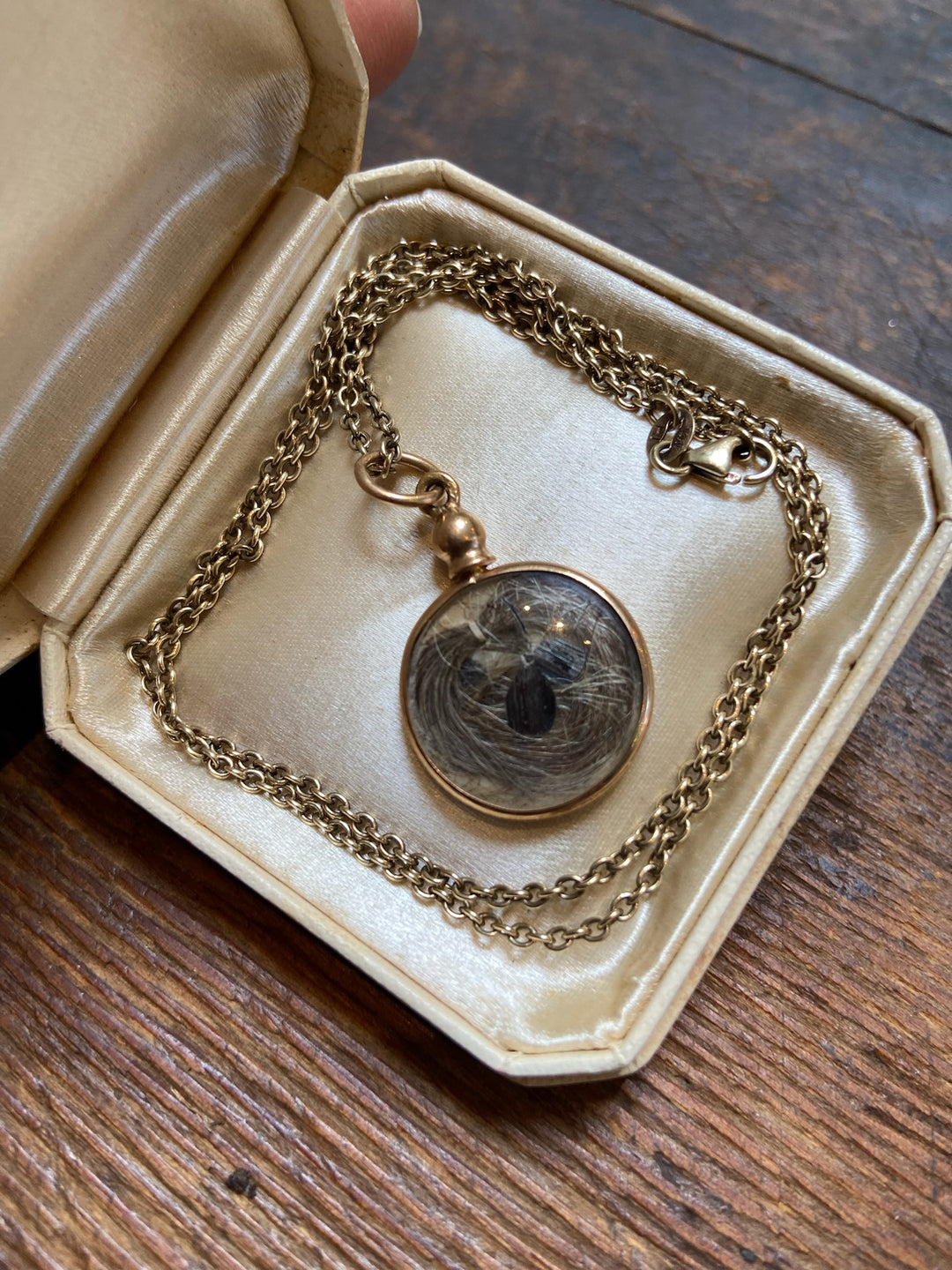Necklace - Antique Mourning Locket Necklace