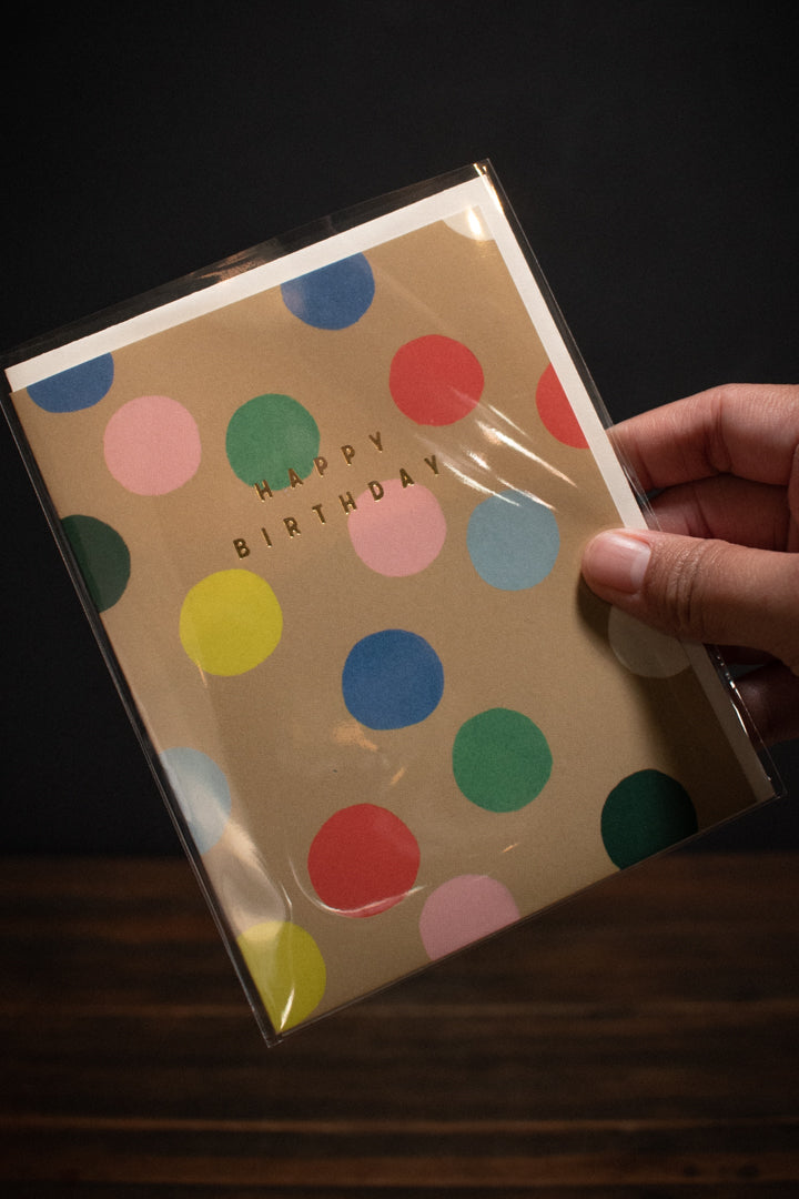 Rainbow Dots Birthday Card