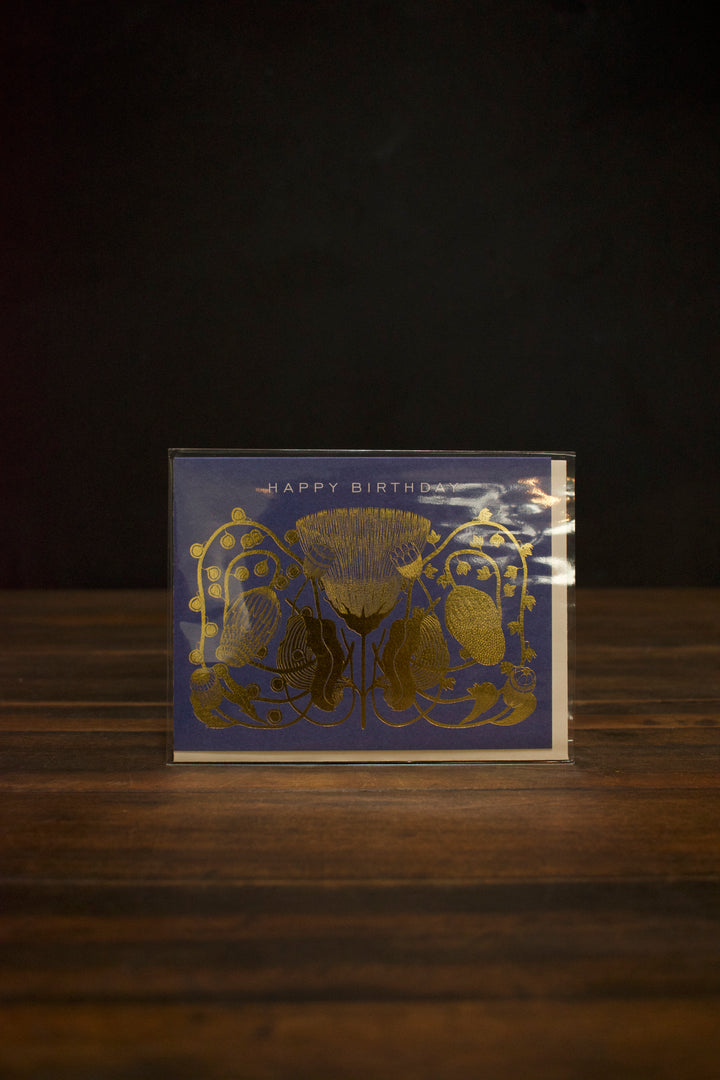 Cobalt Birthday Greeting Card