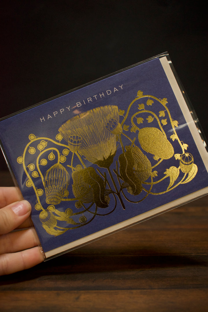 Cobalt Birthday Greeting Card