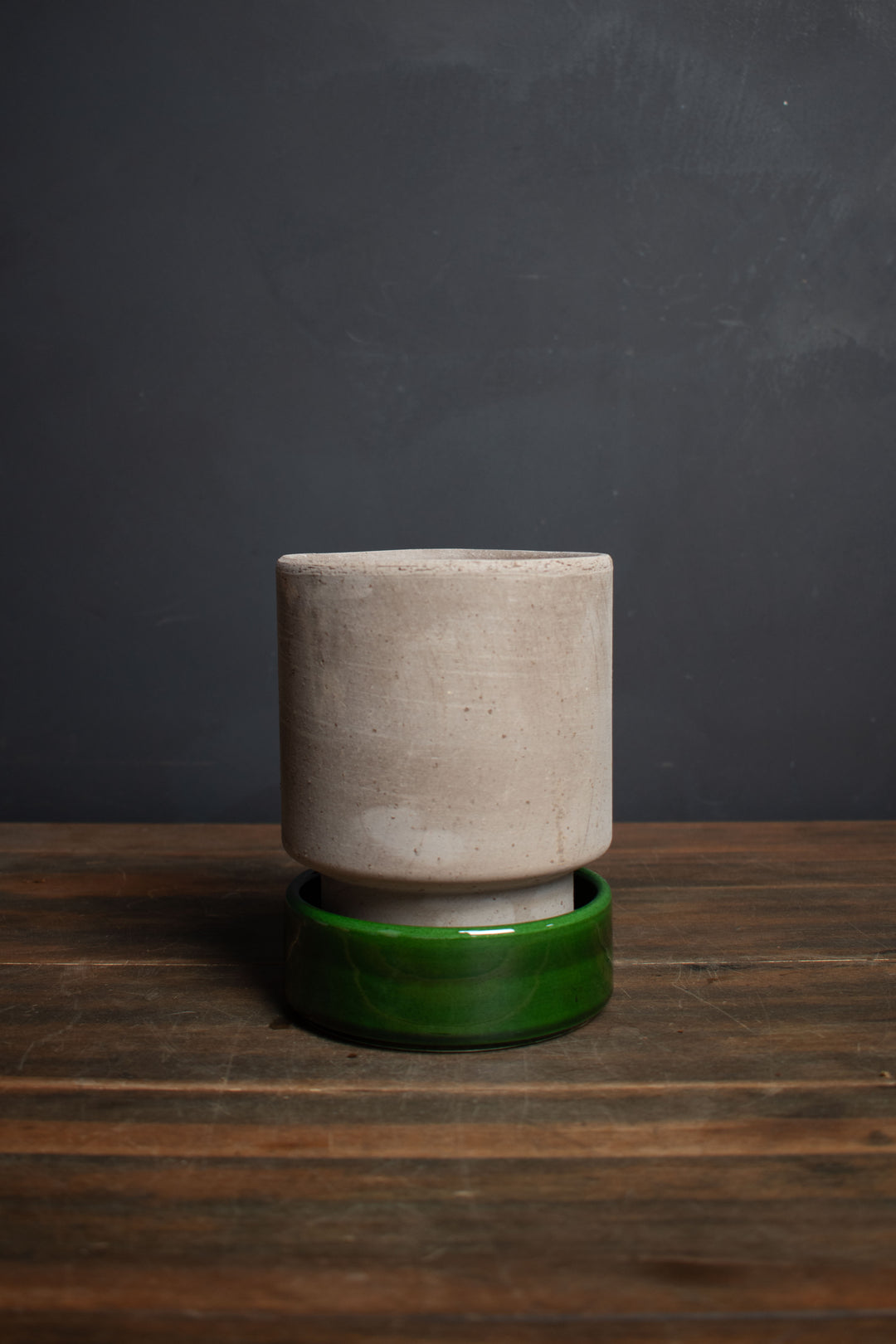 Bergs Potter Grey Hoff Pot and Saucer