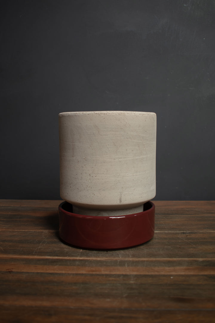 Bergs Potter Grey Hoff Pot and Saucer