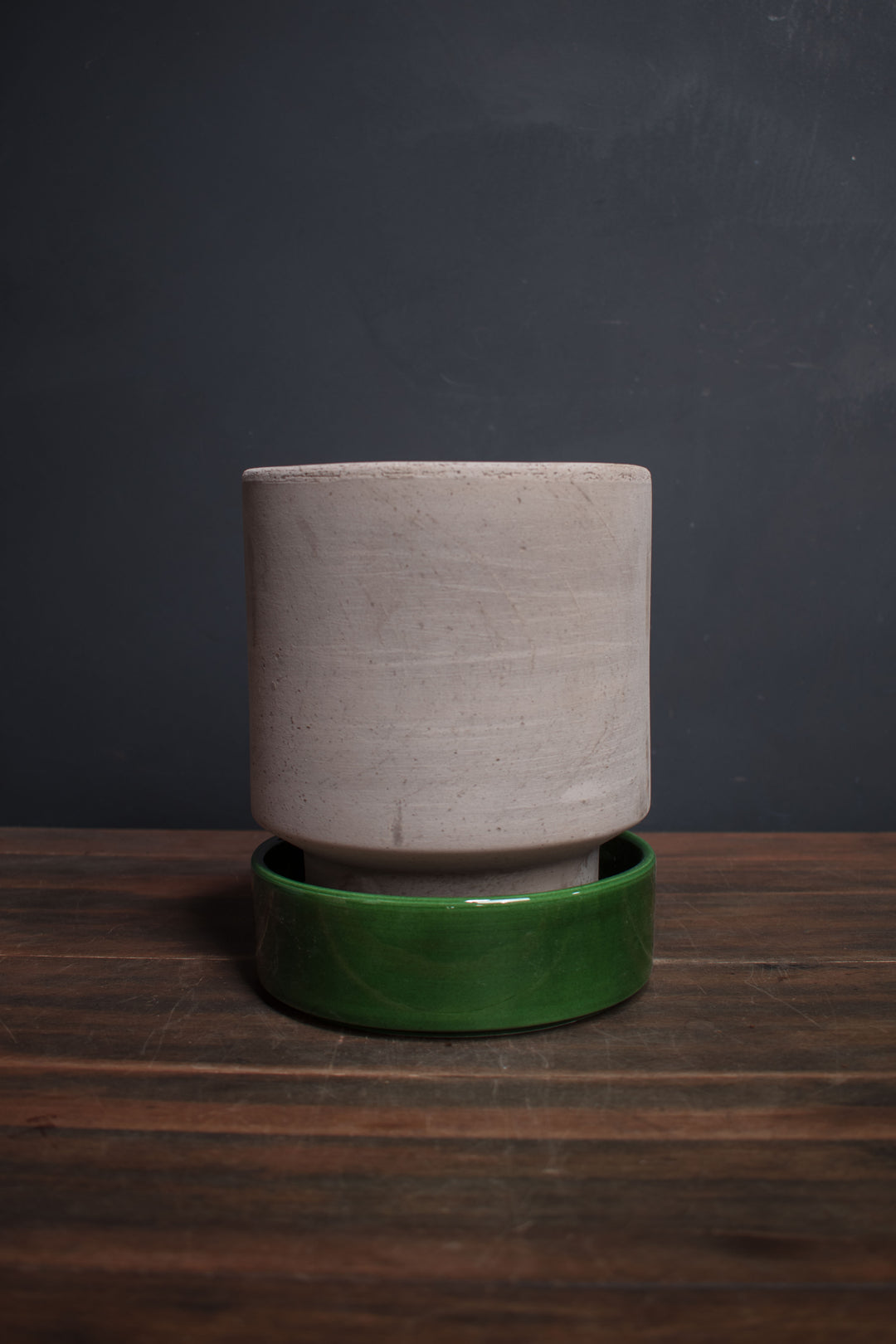 Bergs Potter Grey Hoff Pot and Saucer