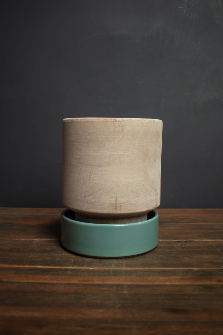Bergs Potter Grey Hoff Pot and Saucer