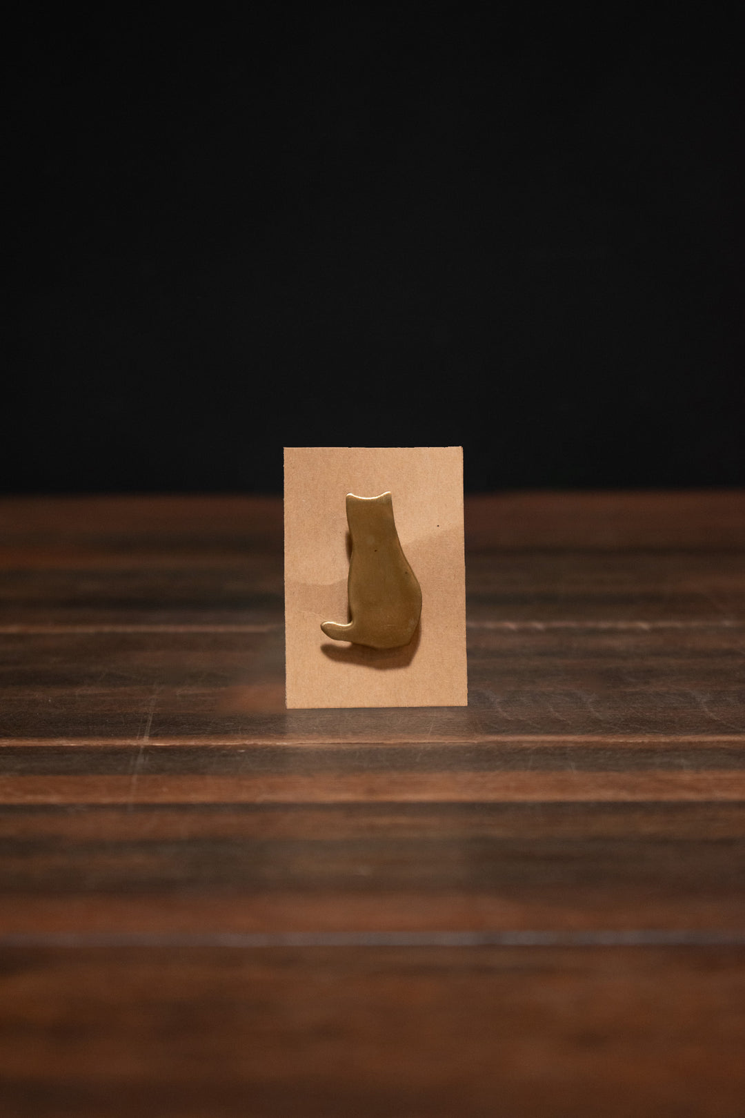 Fog Linen Brass Cat Brooch