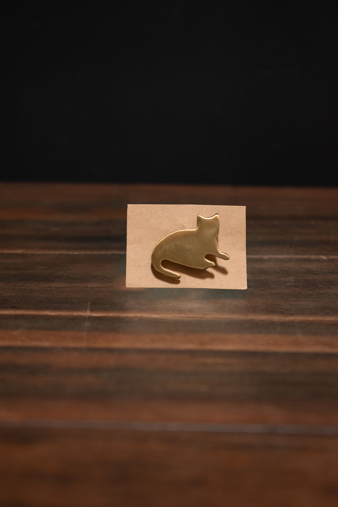 Fog Linen Brass Cat Brooch