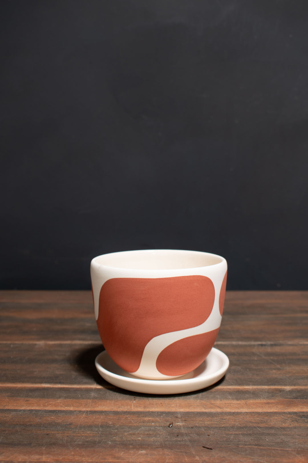 cup and saucer planter large Color Block Planter Canyon / Small + Saucer