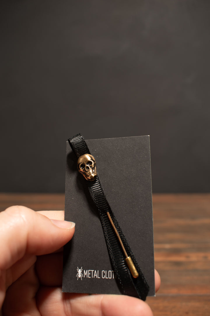 Gothic Handmade Brass Skull Pin