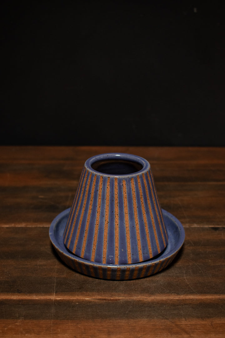 Hannah Orth Projects Volcano Striped Planter + Saucer Set