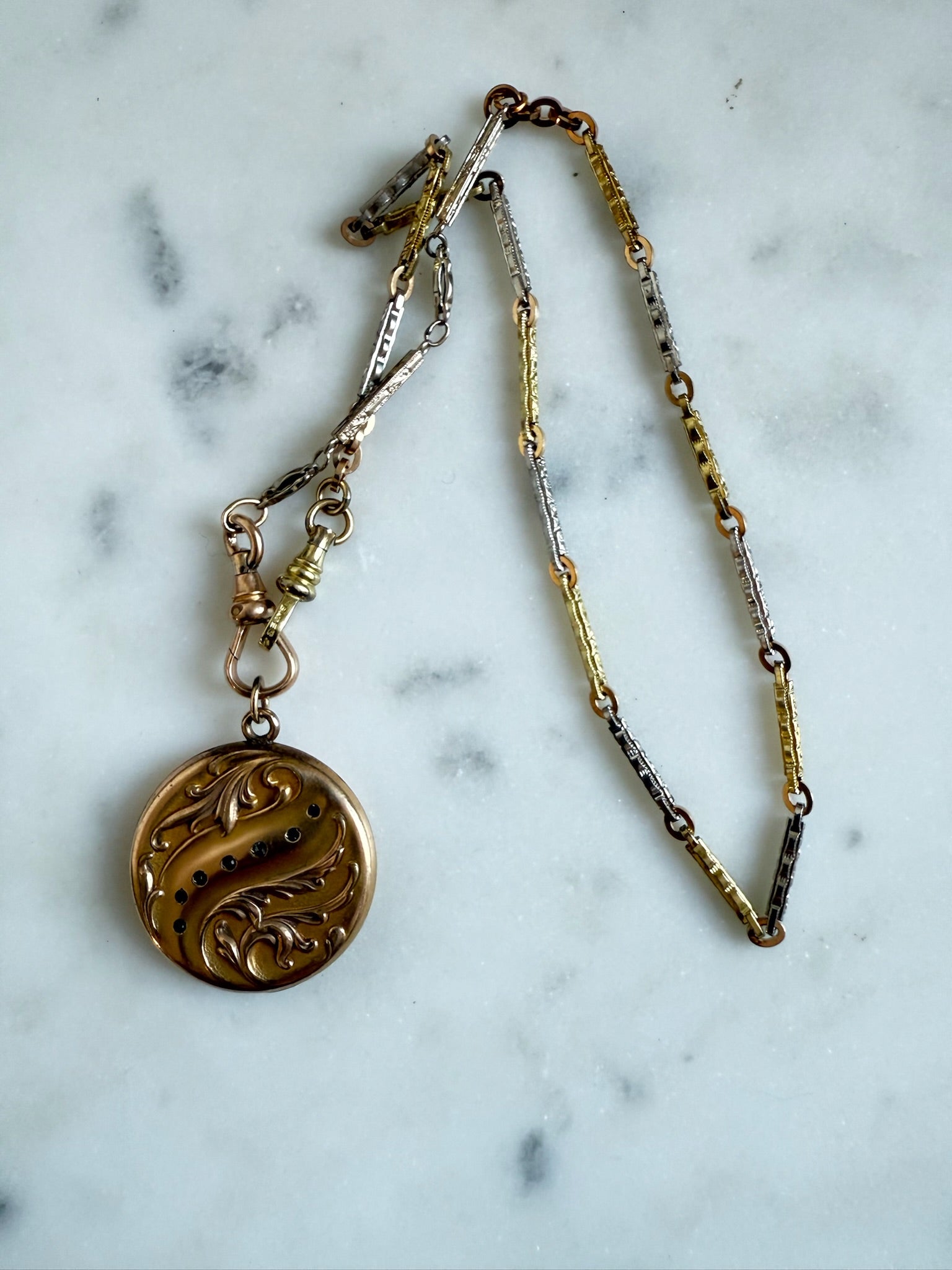 Antique Victorian Gold Filled Watch Chain & Locket – Crimson ...