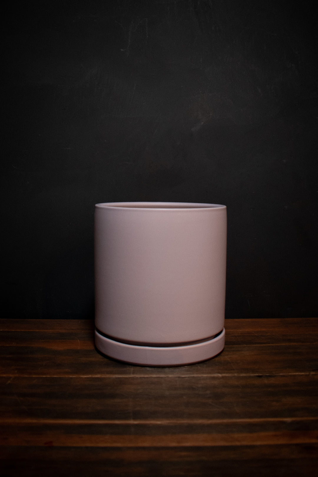 cylinder planter with saucer Large