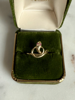Ring - 14k & Ruby Snake Ring