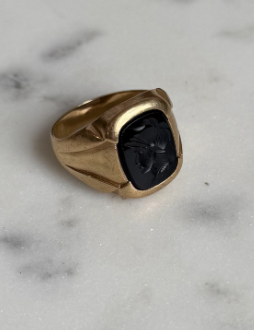 Ring - 10k Onyx Intalio Ring