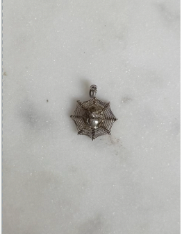 Charm - Sterling Silver Spider Web