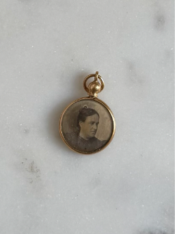 Locket - 14k Victorian Mourning Hair Locket