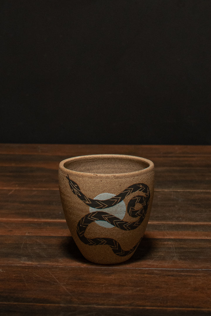 Demetria Chappo Ceramics - Snake Moon Planter
