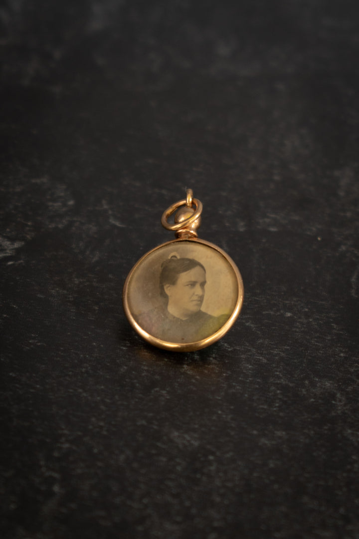 Locket - 14k Victorian Mourning Hair Locket