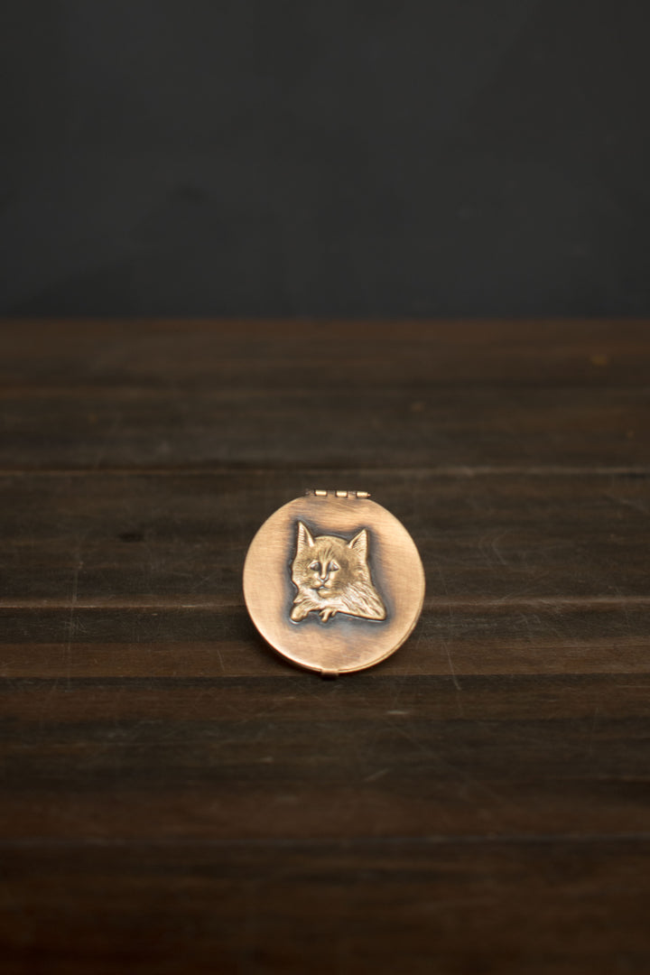 Round Brass Pill Box