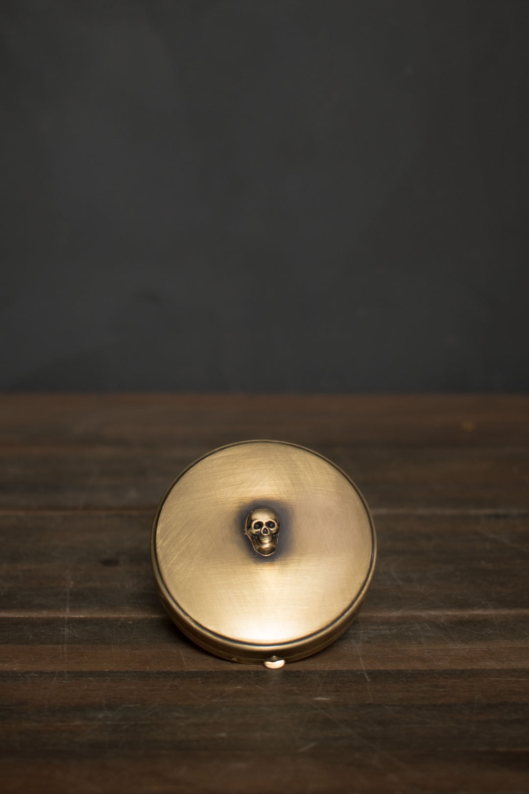 Round Brass Pill Box