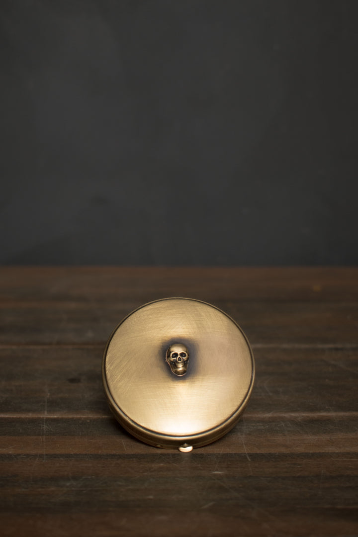 Round Brass Pill Box